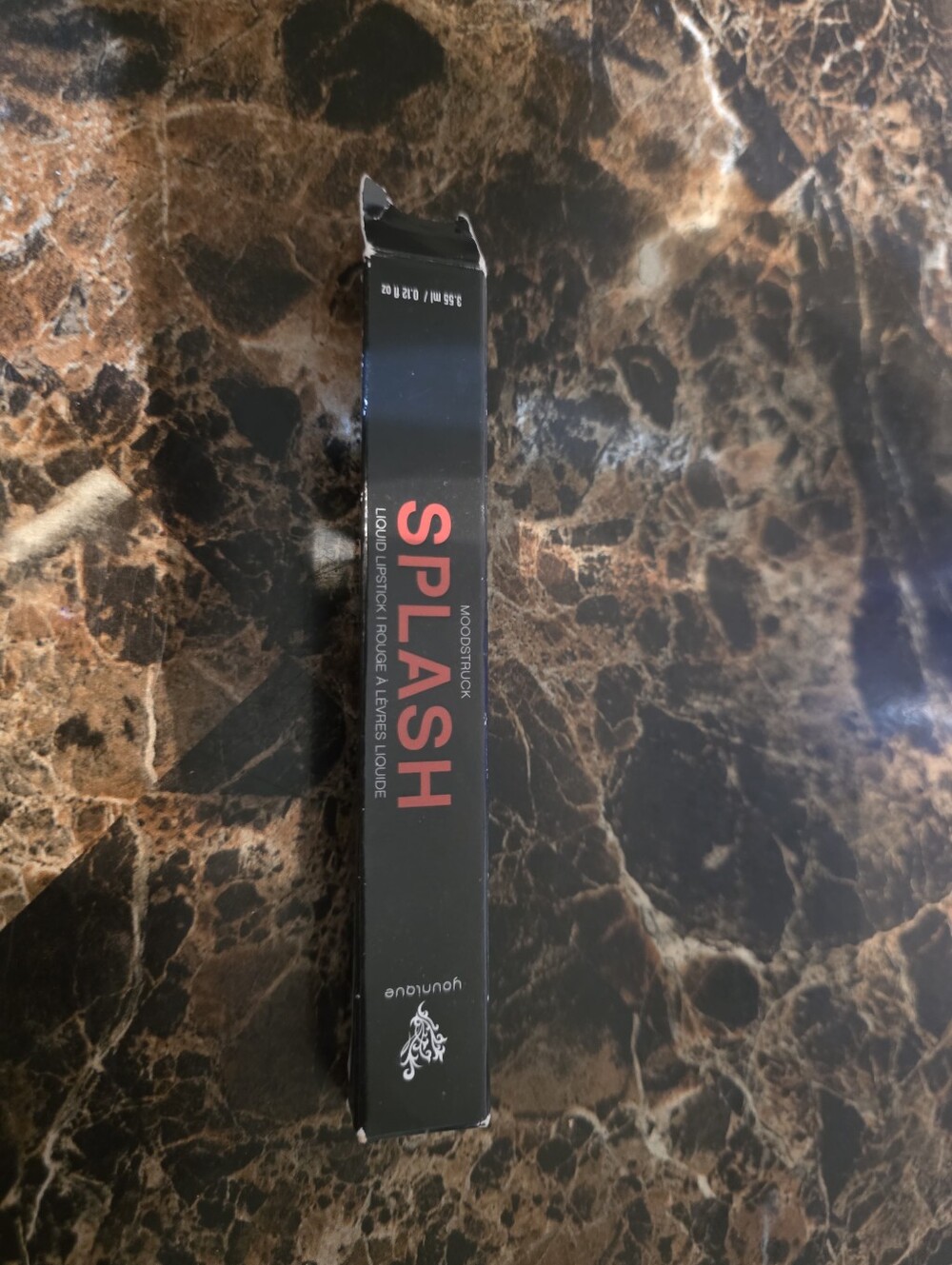 Younique Splash Liquid Lipstick Packaging Black with Red Logo